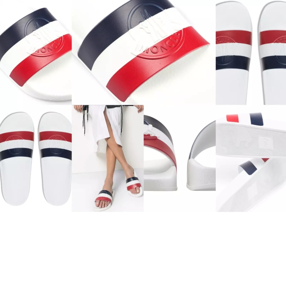 NIB $275 Moncler Jeanne Pool Slides Size 40 - Picture 5 of 10